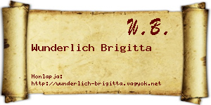 Wunderlich Brigitta névjegykártya