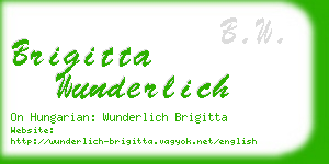 brigitta wunderlich business card